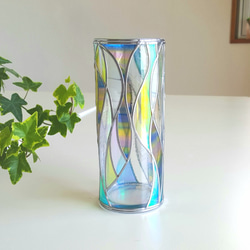 GlassArt Glass column vase “Cenote” 第4張的照片