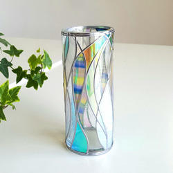 GlassArt Glass column vase “Cenote” 第5張的照片