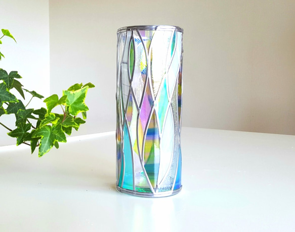 GlassArt Glass column vase “Cenote” 第6張的照片