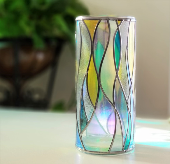 GlassArt Glass column vase “Cenote” 第2張的照片