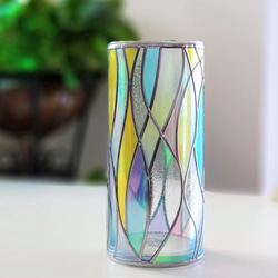 GlassArt Glass column vase “Cenote” 第3張的照片