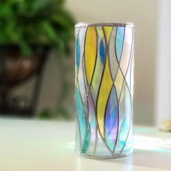 GlassArt Glass column vase “Cenote” 第9張的照片