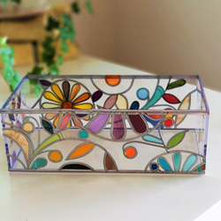 Order: Glass art Tissue case 　 Autumn Banquet 第3張的照片