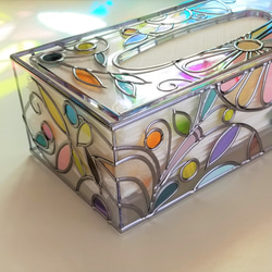 Order: Glass art Tissue case 　 Autumn Banquet 第6張的照片