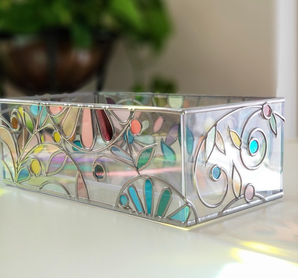 Order: Glass art Tissue case 　 Autumn Banquet 第7張的照片