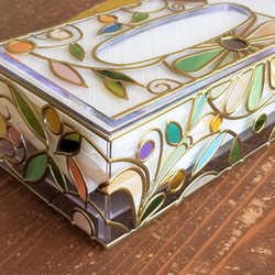 Order: Glass art Tissue case 　 Autumn Banquet 第9張的照片