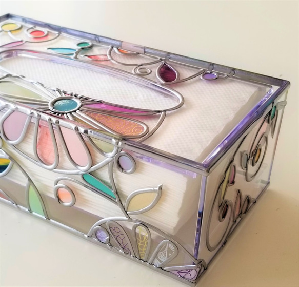 Order: Glass art Tissue case 　 Autumn Banquet 第10張的照片