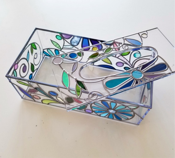 Order: Glass art Tissue case 　 Autumn Banquet 第1張的照片