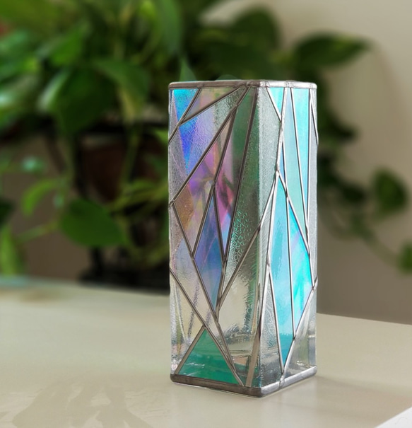 訂購“光之雨”玻璃藝術方形玻璃花瓶 第9張的照片