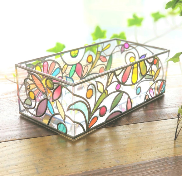 Order: Glass art Tissue case 　 Spring Banquet 第1張的照片