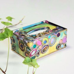 Glass art Mini Tissue case　Witch's box 第5張的照片