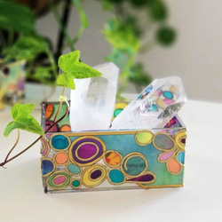 Glass art Mini Tissue case　Witch's box 第6張的照片