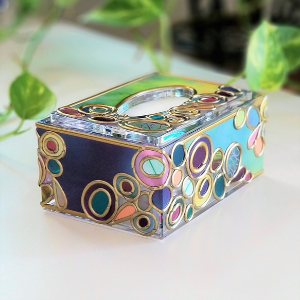 Glass art Mini Tissue case　Witch's box 第10張的照片