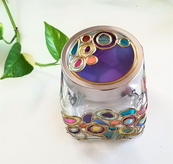 Glass art "Beautiful Witch Canister ２" 第3張的照片
