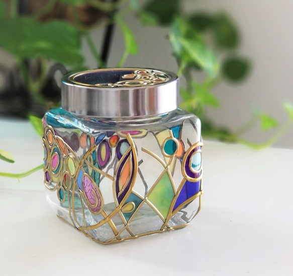 Glass art "Beautiful Witch Canister ２" 第4張的照片