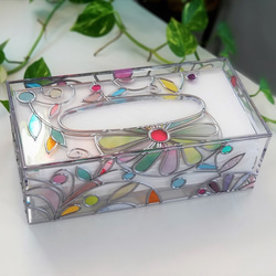 Order: Glass art Tissue case 　 Spring Banquet 第2張的照片