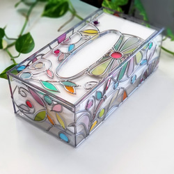 Order: Glass art Tissue case 　 Spring Banquet 第3張的照片