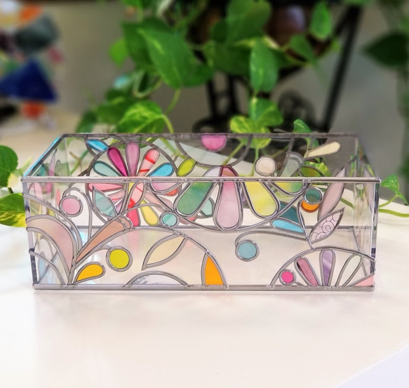 Order: Glass art Tissue case 　 Spring Banquet 第8張的照片