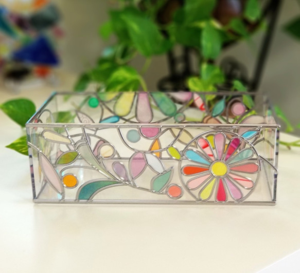 Order: Glass art Tissue case 　 Spring Banquet 第9張的照片