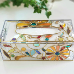 Order: Glass art Tissue case 　 Summer Banquet Gold 第7張的照片
