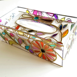 Order: Glass art Tissue case 　 Summer Banquet Gold 第8張的照片