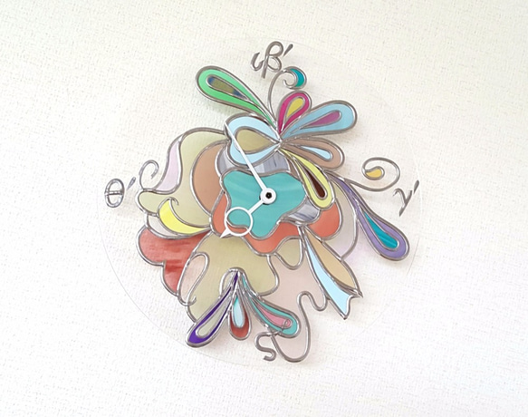 Glass art  Wall hanging clock “Florence” 第3張的照片