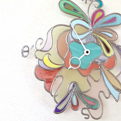 Glass art  Wall hanging clock “Florence” 第1張的照片