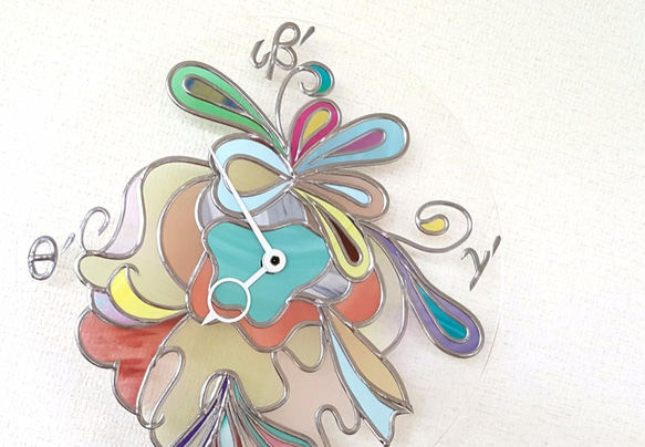 Glass art  Wall hanging clock “Florence” 第2張的照片