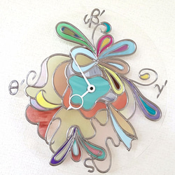 Glass art  Wall hanging clock “Florence” 第4張的照片