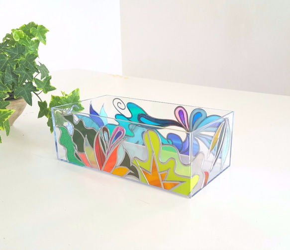 Glass Art made Tissue paper case“Ryukyu Island” 第1張的照片