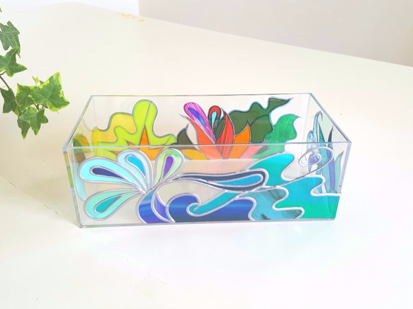 Glass Art made Tissue paper case“Ryukyu Island” 第4張的照片