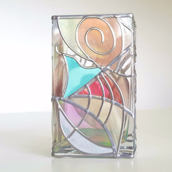 Glass Art Vase Rectangle “Florence” 第3張的照片