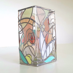 Glass Art Vase Rectangle “Florence” 第2張的照片