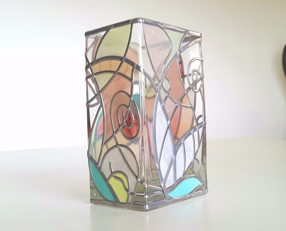 Glass Art Vase Rectangle “Florence” 第2張的照片