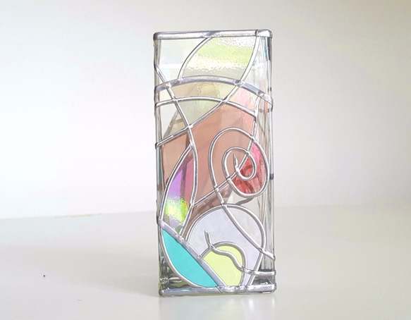 Glass Art Vase Rectangle “Florence” 第4張的照片