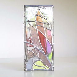 Glass Art Vase Rectangle “Florence” 第5張的照片