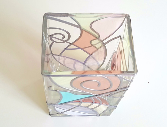 Glass Art Vase Rectangle “Florence” 第6張的照片