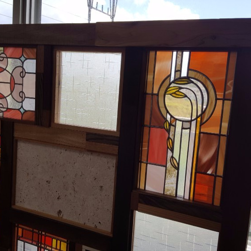 アクリル+Woodのレトロパーティション パーテーション・間仕切り