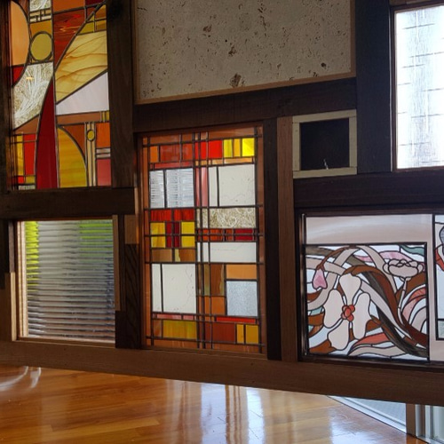 アクリル+Woodのレトロパーティション パーテーション・間仕切り