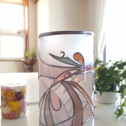 Glass art cylindrical glass vase "Florence" 第2張的照片