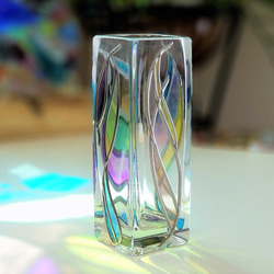 Order Glass Art  Single-flower vase “Drops of light ” 第1張的照片