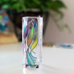 Order Glass Art  Single-flower vase “Drops of light ” 第2張的照片