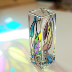 Order Glass Art  Single-flower vase “Drops of light ” 第4張的照片