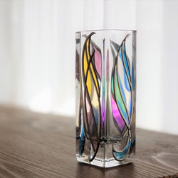 Order Glass Art  Single-flower vase “Drops of light ” 第5張的照片