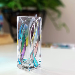 Order Glass Art  Single-flower vase “Drops of light ” 第7張的照片