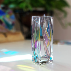 Order Glass Art  Single-flower vase “Drops of light ” 第8張的照片