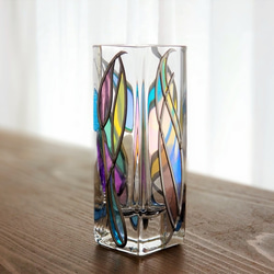 Order Glass Art  Single-flower vase “Drops of light ” 第10張的照片