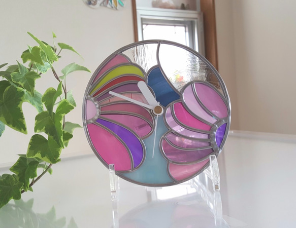 Round Acrylic Wall&table clock " Winter Flower" 第1張的照片