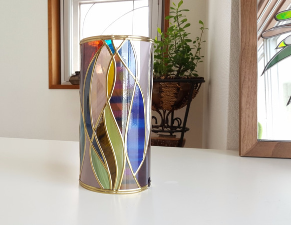 Glass art desk lamp "Japanese Modern" 第3張的照片