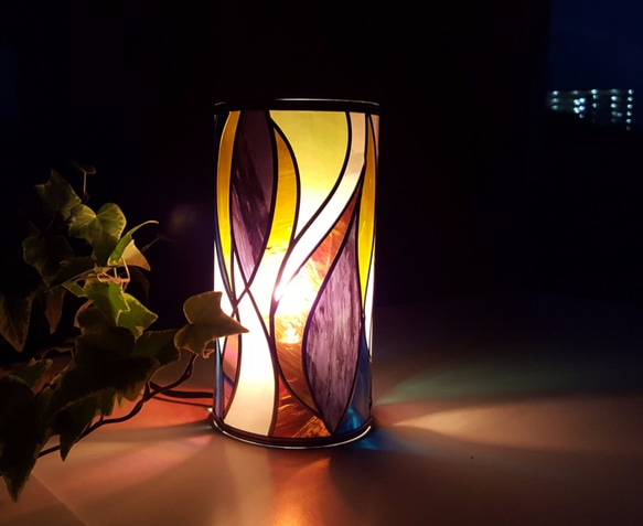 Glass art desk lamp "Japanese Modern" 第7張的照片